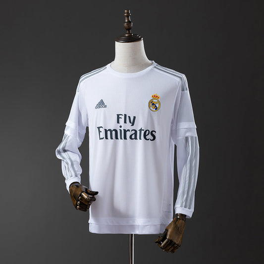 Real Madrid Jersey 2015-16 Home Retro Kit Long Sleeves