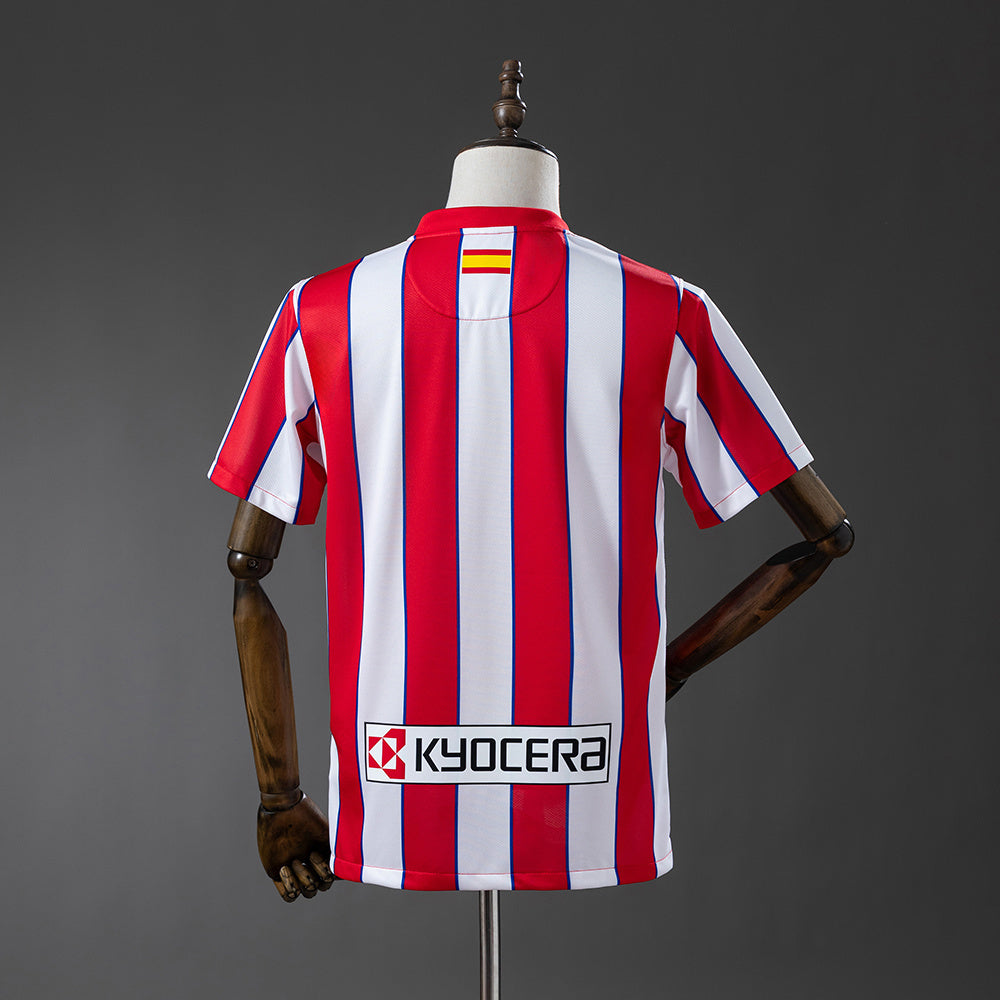 Atletico Madrid Home Jersey 2011-12 Retro Football Kit Soccer Shirt