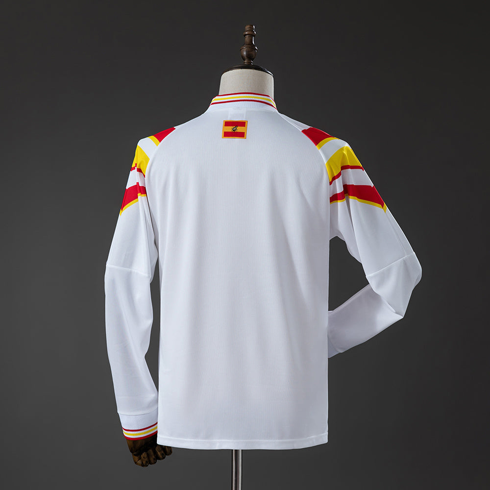 Spain Third Jersey 1996 Long Sleeves Retro Football Kit Soccer Shirt