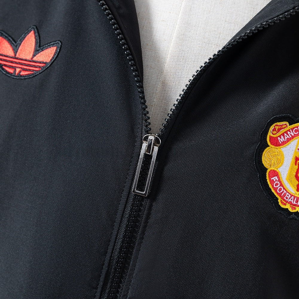 Manchester United Windbreaker 2025-26 Black Football Soccer Jacket