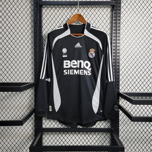 Long Sleeves Away Real Madrid Jersey 06/07 Retro Football Kits