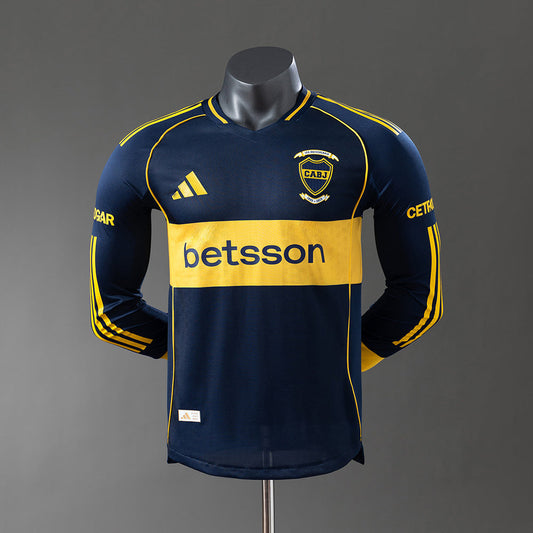 Boca Juniors Jersey 25/26 Home Long Sleeves Football Kit Player Version