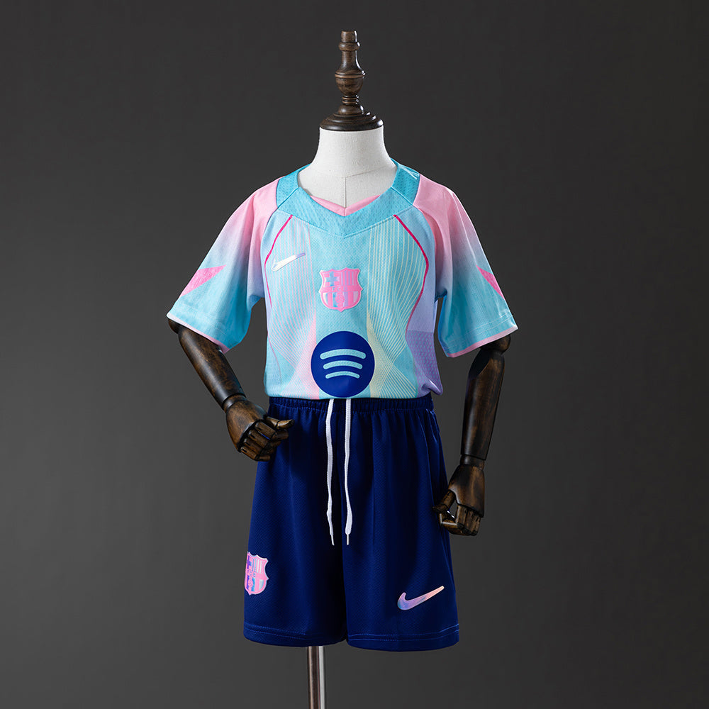 Kids Barcelona Jersey 25/26 Special Football Kit