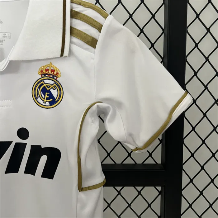 Retro Kids Real Madrid Home Jersey 11/12