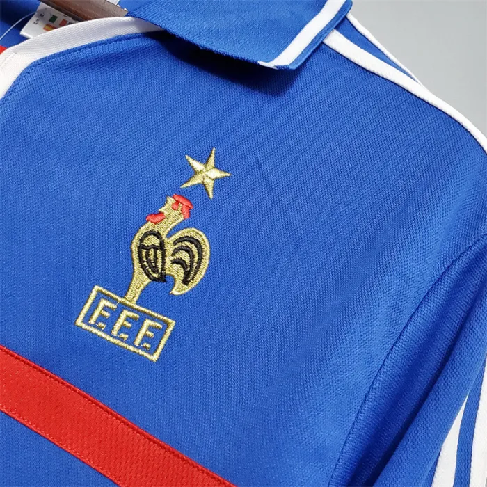 France Jersey Home Kit 2000 Retro Football Team Soccer Shirt