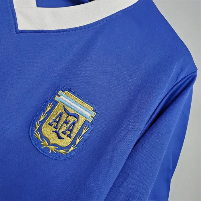 Argentina Jersey Away Kit 1986 Retro Football Team Soccer Shirt
