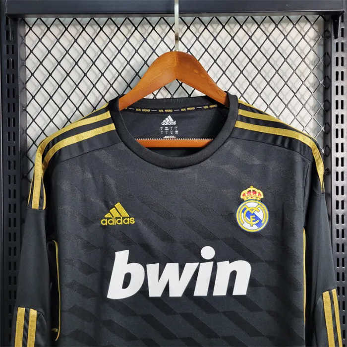 Real Madrid Jersey Away Kit 2011 2012 Retro Long Sleeves