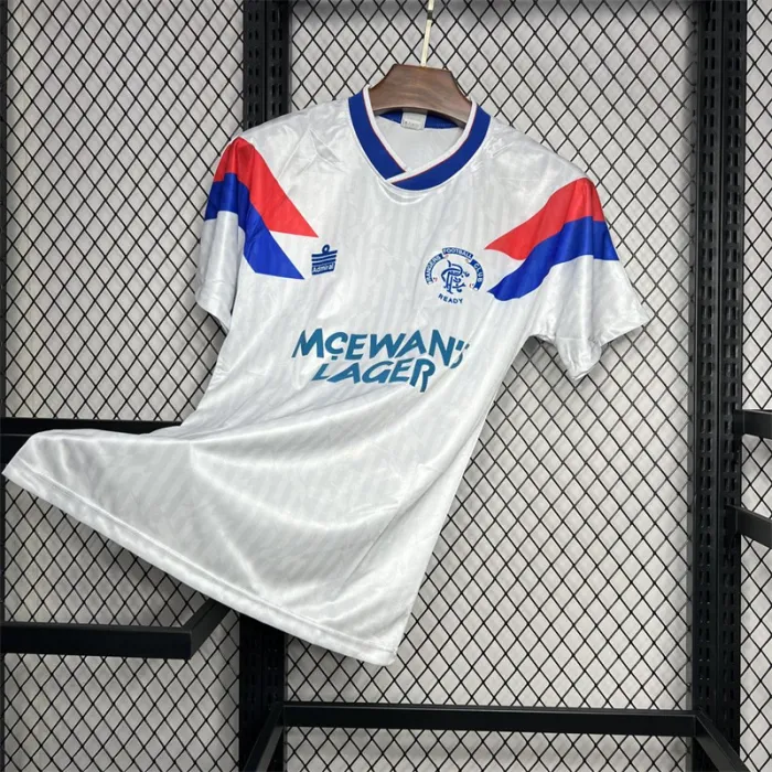 Retro Rangers Away Kit 1990 1992 Football Jersey