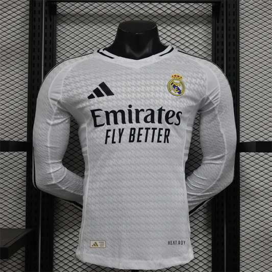 Player Version Real Madrid Home Kit 24/25 Football Jersey Long Sleeves