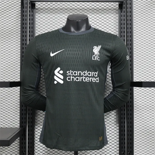 24/25 Liverpool Away Long Sleeve Kit Player Version Football Jersey
