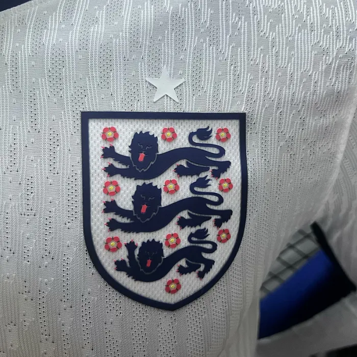 Player England Home Kit 24/25 Euro Cup 2024 Long Sleeves Football Jersey