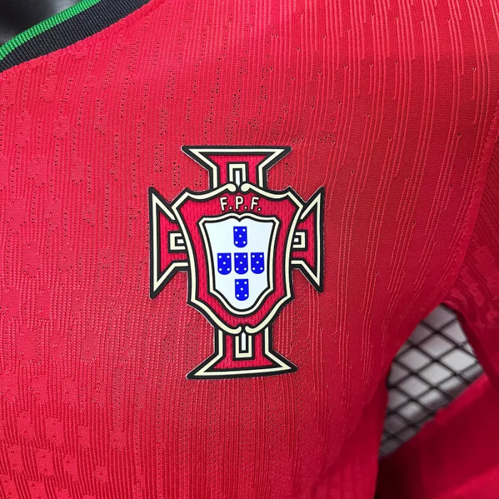 Player Portugal Home Kit 24/25 Euro Cup 2024 Football Jersey Long Sleeves