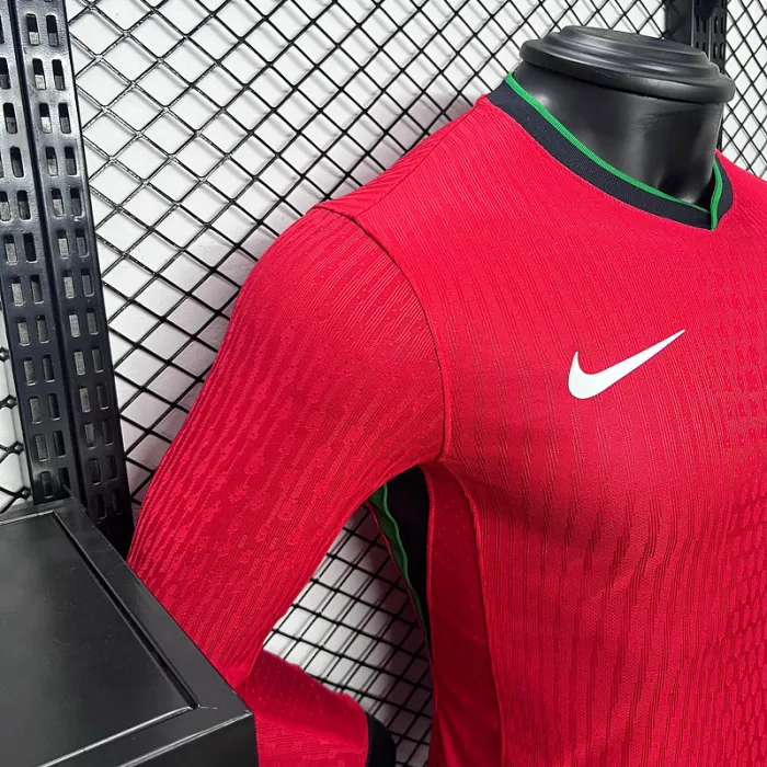 Player Portugal Home Kit 24/25 Euro Cup 2024 Football Jersey Long Sleeves