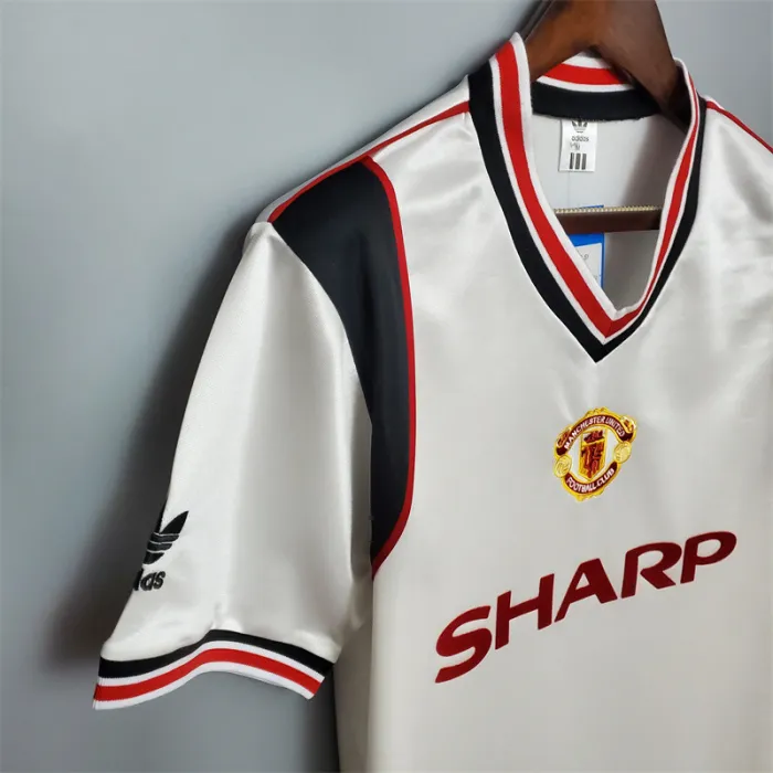 Manchester United Jersey Away Kit 1985 Retro Football Team Soccer Shirt