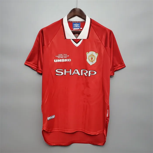 Manchester United Jersey Home Kit 1999/00 Retro Football Team Soccer Shirt