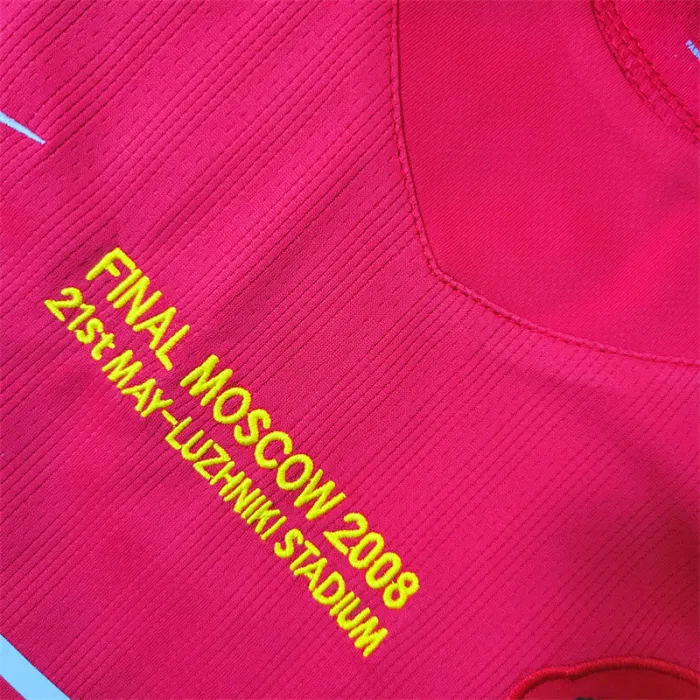 Manchester United Jersey Home Kit 07/08 Retro Football Team Soccer Shirt(UCL Final ed)