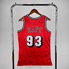 BAPE×M&N joint jersey: Heat red