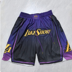 25th Lakers City Edition Purple Pocket JUST DON Shorts S-XXL
