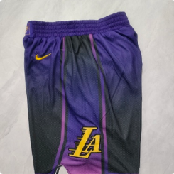 25th Lakers City Edition Purple NBA Shorts S-XXL