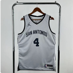 26th San Antonio Spurs Limited Grey 1 # Wembanyama NBA Jersey S-XXL