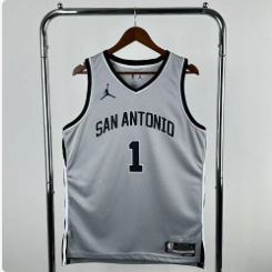 26th San Antonio Spurs Limited Grey 1 # Wembanyama NBA Jersey S-XXL