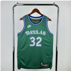 26th Dallas Mavericks Retro Green 32 # Flagg NBA Jersey S-XXL