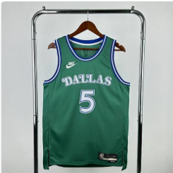 26th Dallas Mavericks Retro Green 5 # Russell NBA Jersey S-XXL