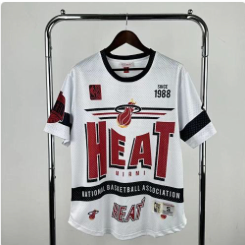 26th Miami Heat MN Retro Short sleeved NBA T-shirt S-XXL