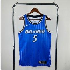 26th Orlando Magic away blue 5 # Banchero NBA Jersey S-XXL