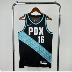 26th season Portland Trail Blazers City Edition 16 # Yang NBA jersey S-XXL