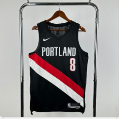 26 season Portland Trail Blazers away black 8 # Avdija NBA jersey S-XXL