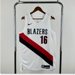 26 season Portland Trail Blazers home white 16 # Yang NBA jersey S-XXL