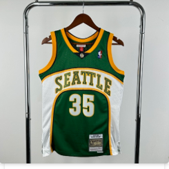 MN retro hot press jersey SW: Supersonics 07/08 season green 35 # Durant S-XXL