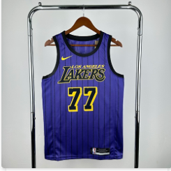 21st season Lakers striped purple 77 # Dončić S-XXL