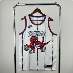 26th season Raptors retro white 1 # McGrady S-XXL