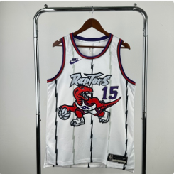 26th season Raptors retro white 15 # Carter S-XXL